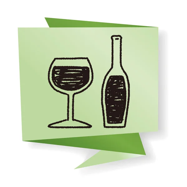 Doodle Wine vector illustratie — Stockvector