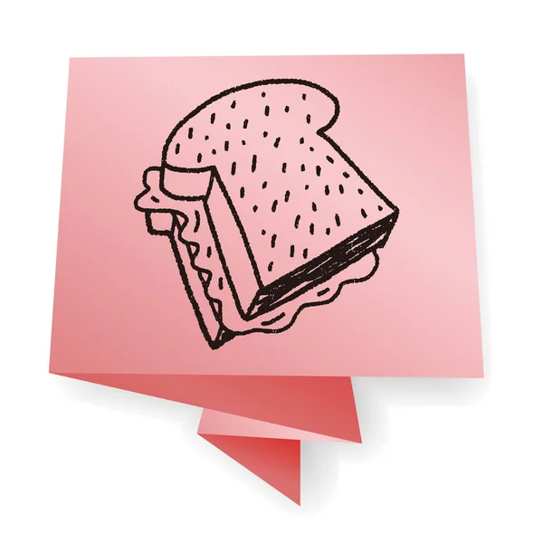 Illustration vectorielle Doodle Toast — Image vectorielle