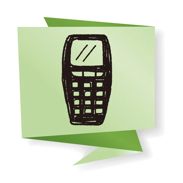 Doodle κινητό τηλέφωνο διανυσματικά εικονογράφηση διανυσματικά εικονογράφηση — Διανυσματικό Αρχείο