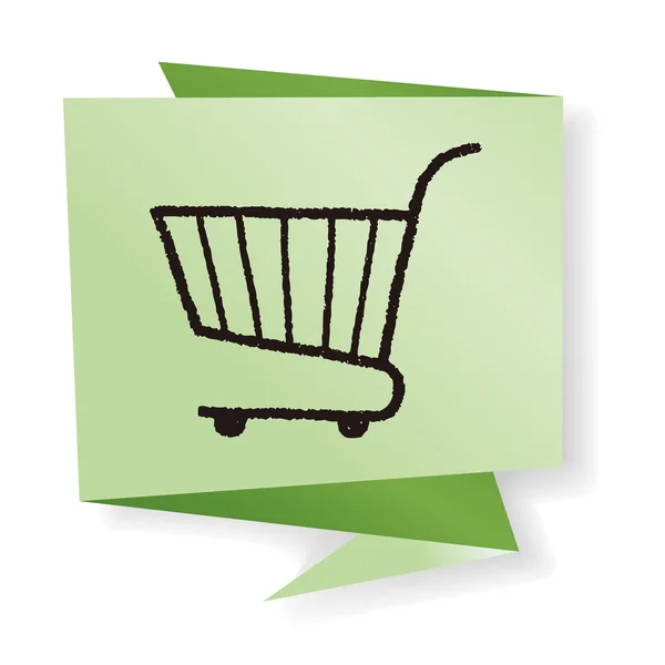 Doodle Shopping cart vector ilustración vector ilustración — Vector de stock