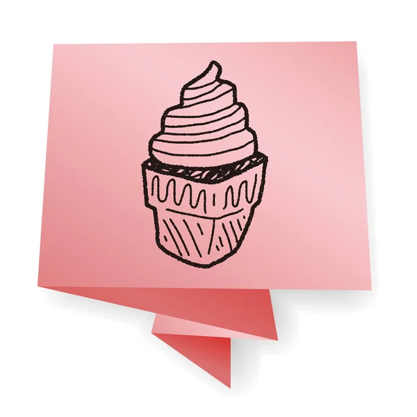 Illustrazione vettoriale del disegno del doodle del gelato — Vettoriale Stock