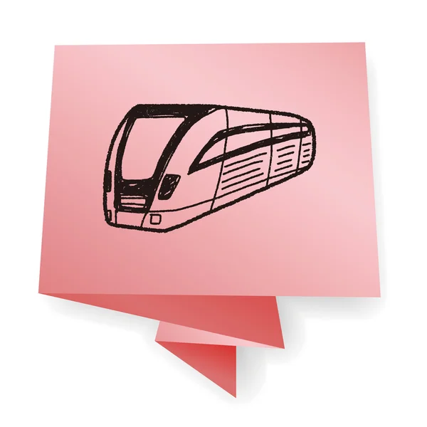 Treno illustrazione vettoriale doodle — Vettoriale Stock