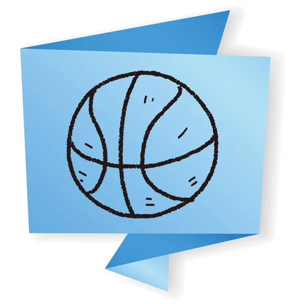 Doodle kosárlabda vektor illusztráció — Stock Vector