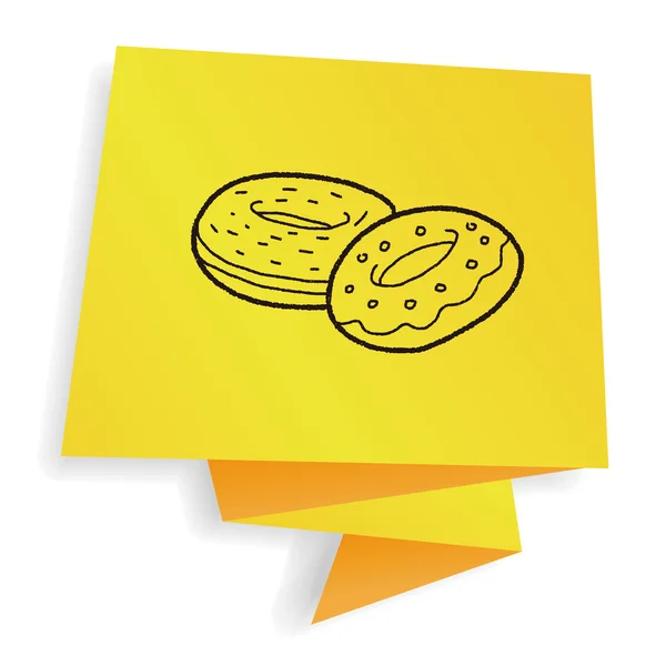Donut doodle vector illustration — Stock Vector