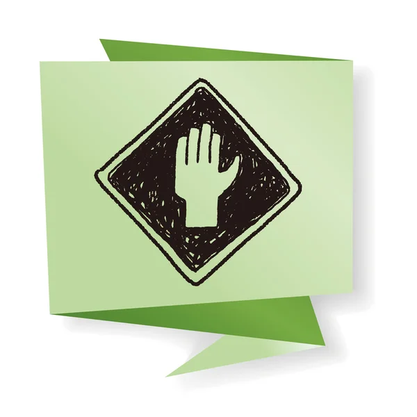 Illustration vectorielle du signe stop doodle — Image vectorielle