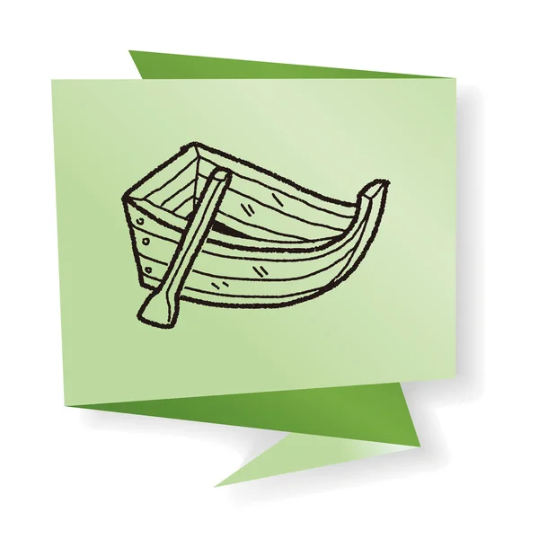 Boat doodle vector illustration — Stock Vector