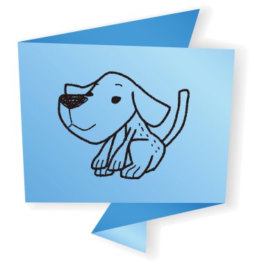 köpek doodle vektör çizim