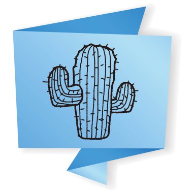 Kaktüs vektör çizimi karala