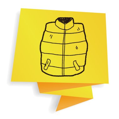 yelek doodle vektör çizim