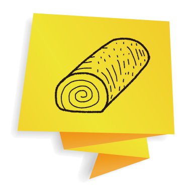 Doodle Pasta vektör çizimi