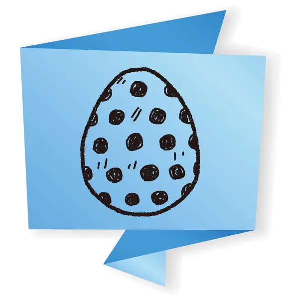 Illustration vectorielle de gribouille d'oeuf de Pâques — Image vectorielle
