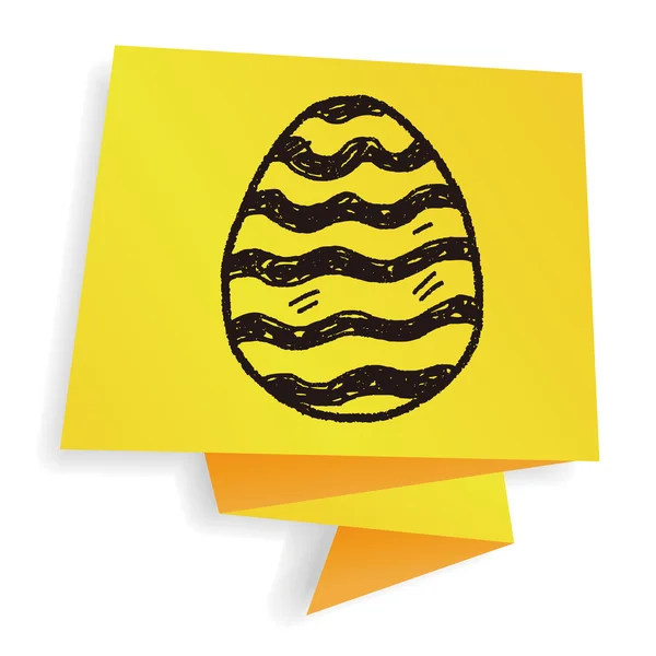 Huevo de Pascua doodle vector ilustración — Vector de stock
