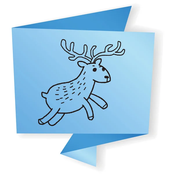 Illustration vectorielle de gribouillis de cerf — Image vectorielle
