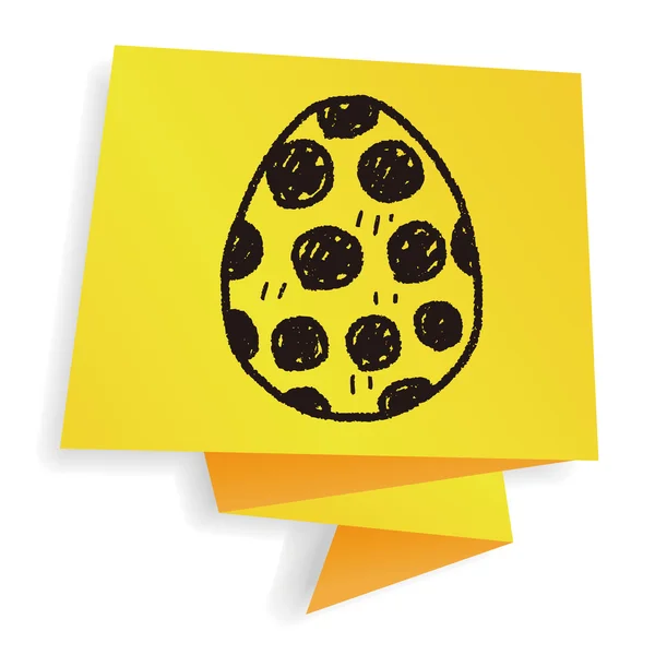 Easter ovo doodle vetor ilustração — Vetor de Stock