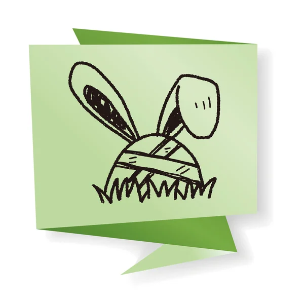 Easter egg doodle vector illustration — Stock Vector