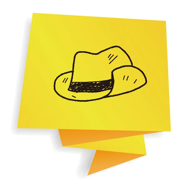 Doodle sombrero vector ilustración — Vector de stock