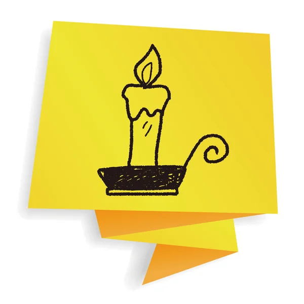 Candle doodle vector illustration vector illustration — Stock Vector