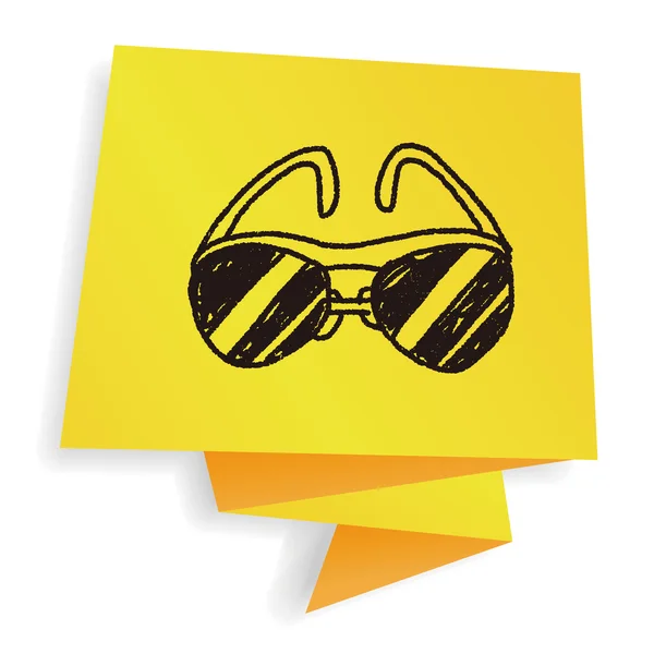 Sunglasses doodle vector illustration — Stock Vector