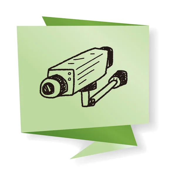 CCTV doodle vektör çizim — Stok Vektör