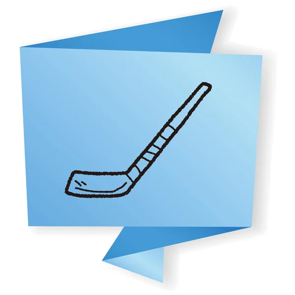 Ilustracja wektorowa doodle Hockey stick — Wektor stockowy