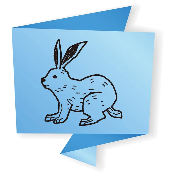Conejo garabato vector ilustración — Archivo Imágenes Vectoriales