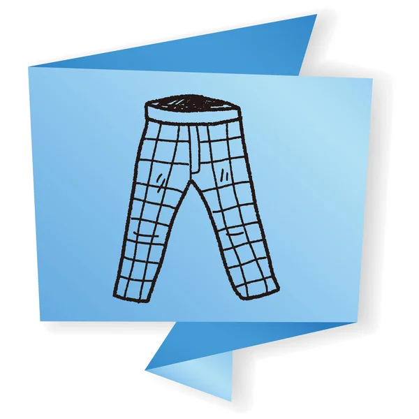 Illustrazione vettoriale del doodle dei pantaloni — Vettoriale Stock
