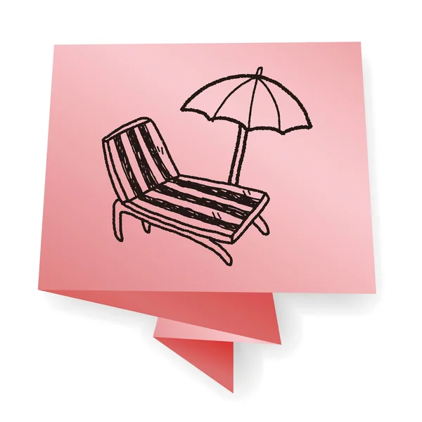 Doodle Lounge silla vector ilustración — Vector de stock