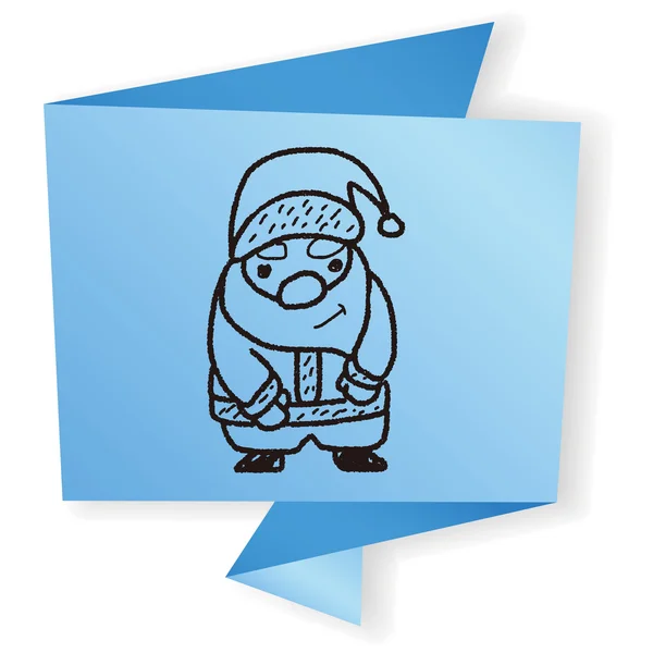 Santa claus illustration vectorielle doodle — Image vectorielle