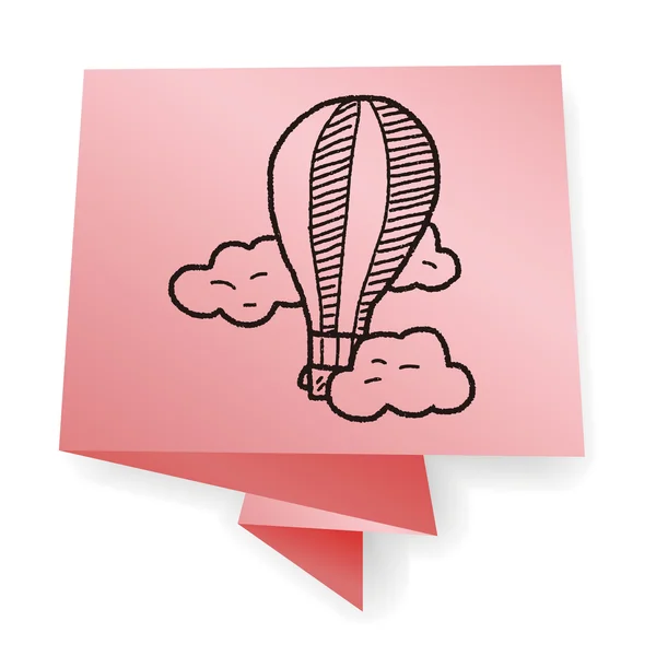 Doodle ar quente balão vetor ilustração —  Vetores de Stock