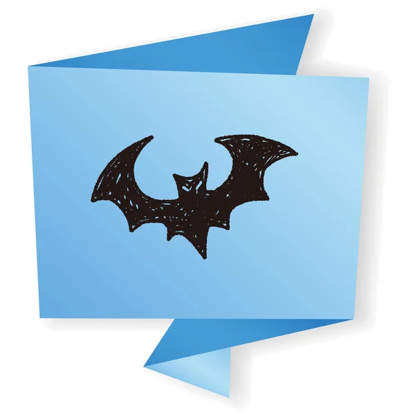 Bat doodle vektor illustration — Stock vektor