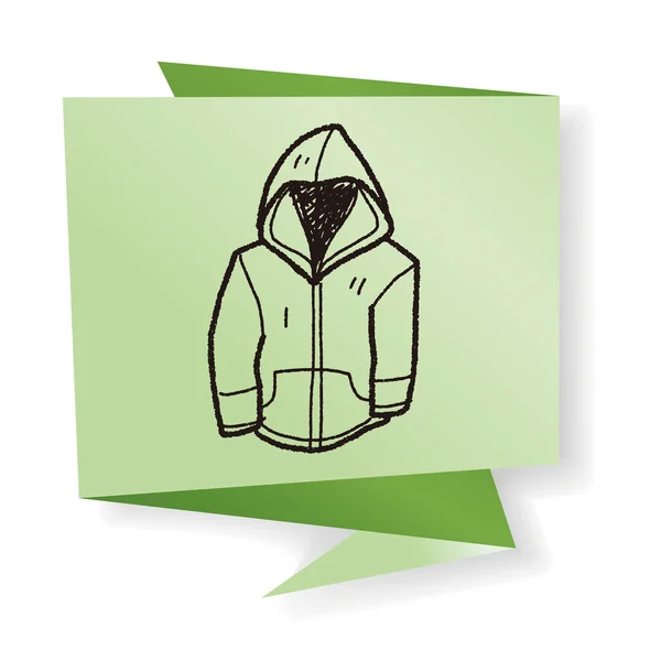 Coat doodle vector illustration — Stock Vector