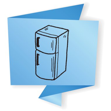 buzdolabı doodle vektör çizim vektör çizim