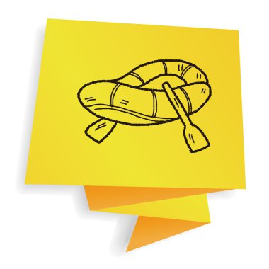 Doodle vektör çizim rafting