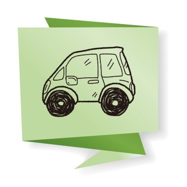 Araba doodle vektör çizim