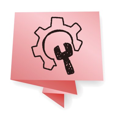 Kurulum aracı doodle vektör çizim
