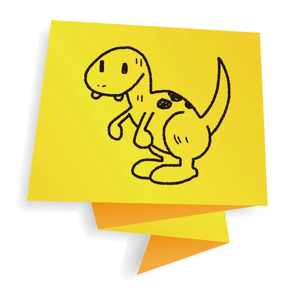Dinosaurus doodle vektorové ilustrace — Stockový vektor