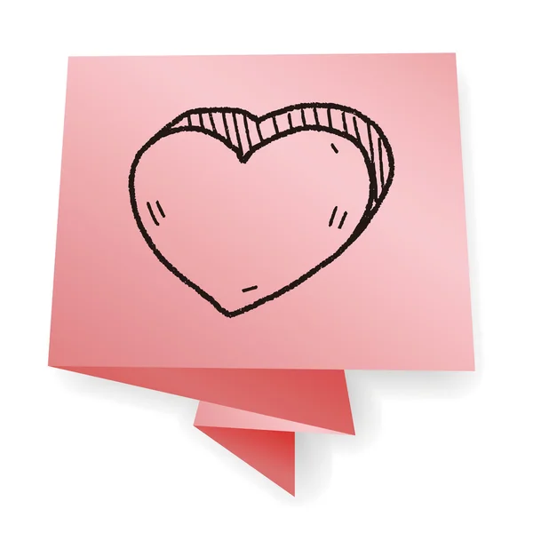 Coração como doodle ilustração vetorial — Vetor de Stock