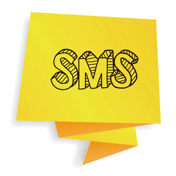 SMS doodle vectorillustratie — Stockvector