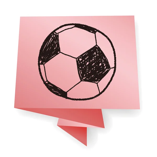 Futbol vektör çizim vektör çizim doodle — Stok Vektör