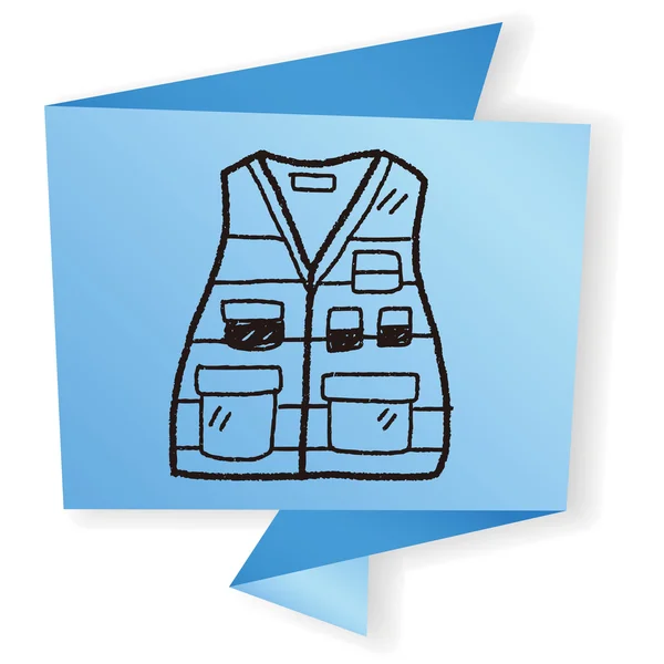 Gilet doodle vecteur illustration vectorielle illustration — Image vectorielle