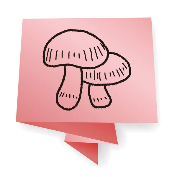 Mushroom doodle vector illustration — Stock Vector