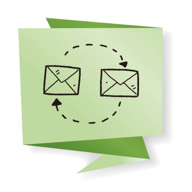 doodle posta vektör resimlemesi gönder