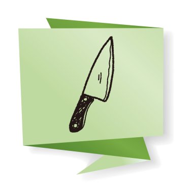 Mutfak bıçak doodle vektör çizim