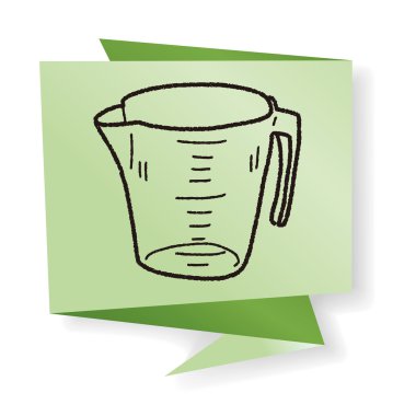 Ölçüm Kupası doodle vektör çizim
