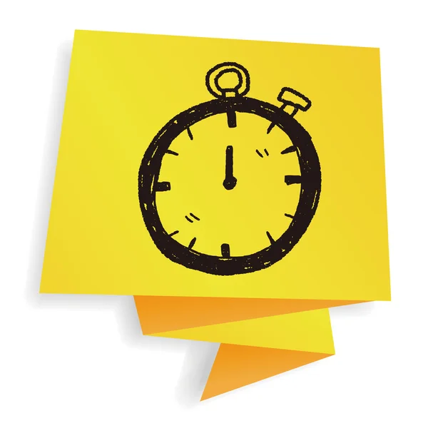 Time doodle vector illustration — Stock Vector