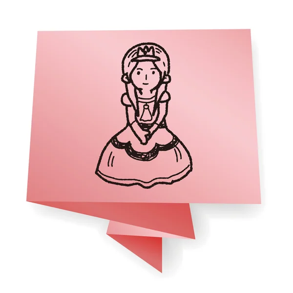 Πριγκίπισσα doodle διανυσματικά εικονογράφηση — Διανυσματικό Αρχείο