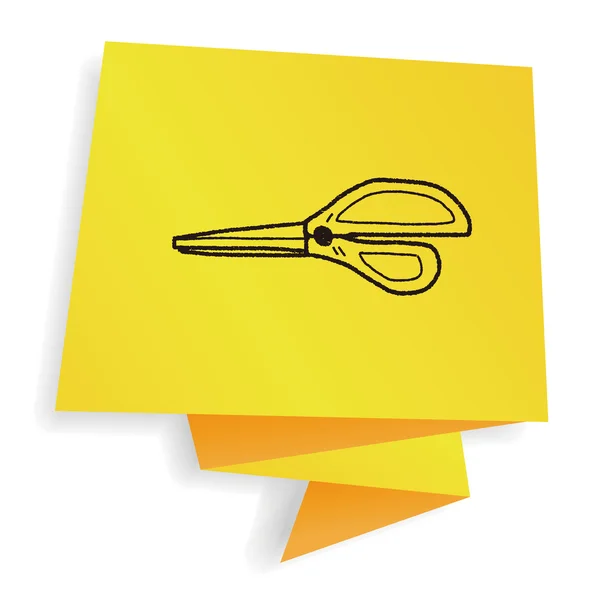 Scissors doodle vector illustration — Stock Vector