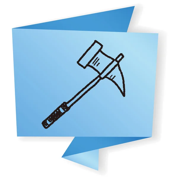 Hammer doodle vectorillustratie — Stockvector