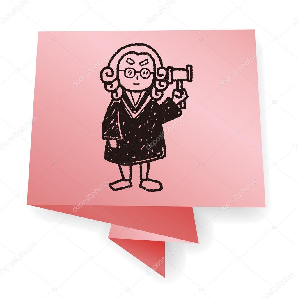 Lawyer judge doodle vector illustration Stock Vector by ©hchjjl 101464828