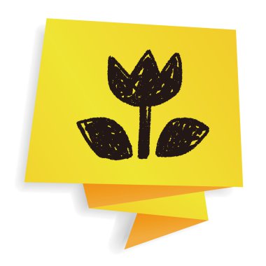 çiçek vektör çizim doodle